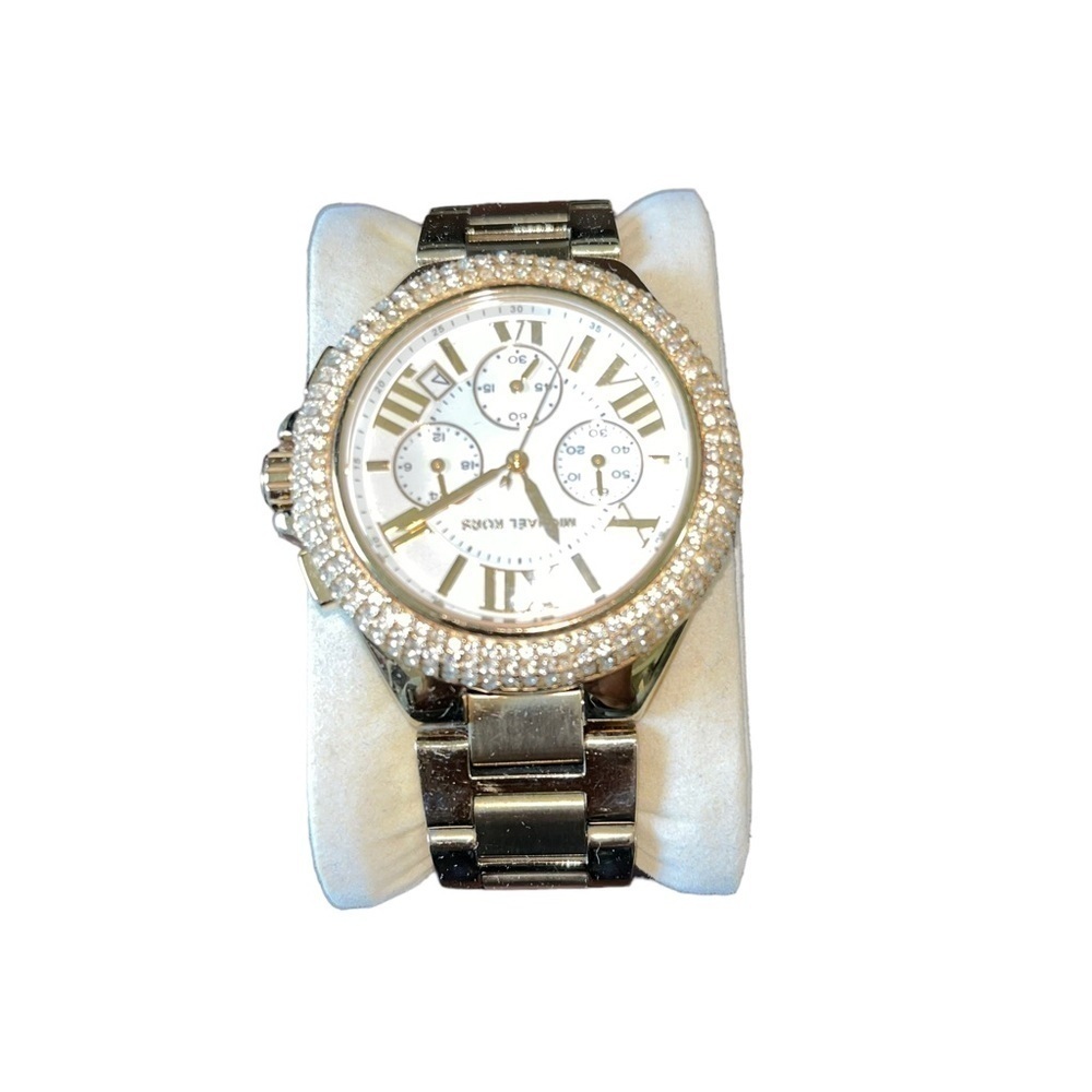 Authentic Michael KORS Oversized Camille Pavé Gold-Tone Watch - Picture 4 of 12